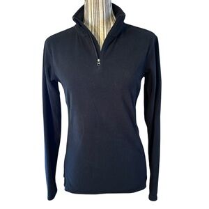 Alpine Design Sweatshirt XS Black Fleece-like Quarter-Zip Long Sleeve Super Soft